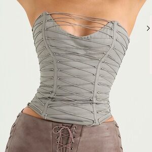 House of CB lace up strapless corset